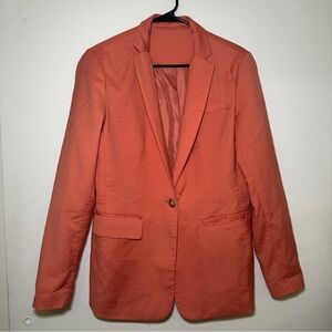 Womens Coral Single-Button Blazer